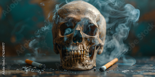 pipe with smoke, smoking, skull, cigarette, mouth, tobacco, death, addiction, danger, smoke, skeleton, dark, concept, unhealthy, bad habit, creepy, spooky, symbolic, symbol, toxic, decay, horror, sini photo