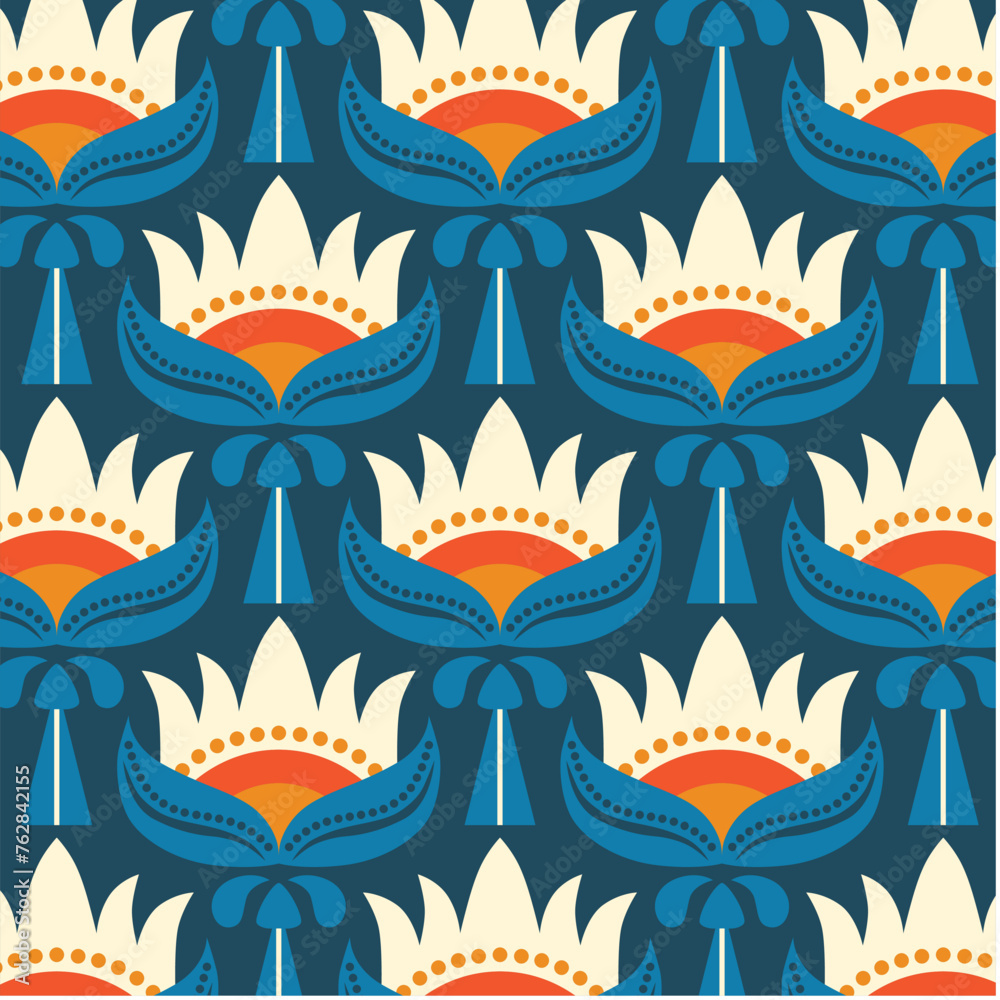 Floral pattern designseamless repeat vector image Floral pattern designseamless repeat vector image
