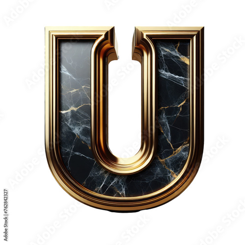 Isolated 3D Letter on a Clear PNG Canvas, Generative AI