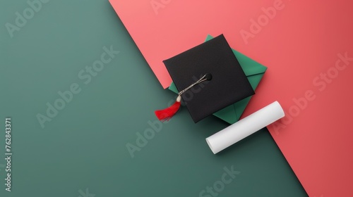 A mockup featuring a certificate and degree, designed for isolation to emphasize the importance and formal recognition of academic achievements