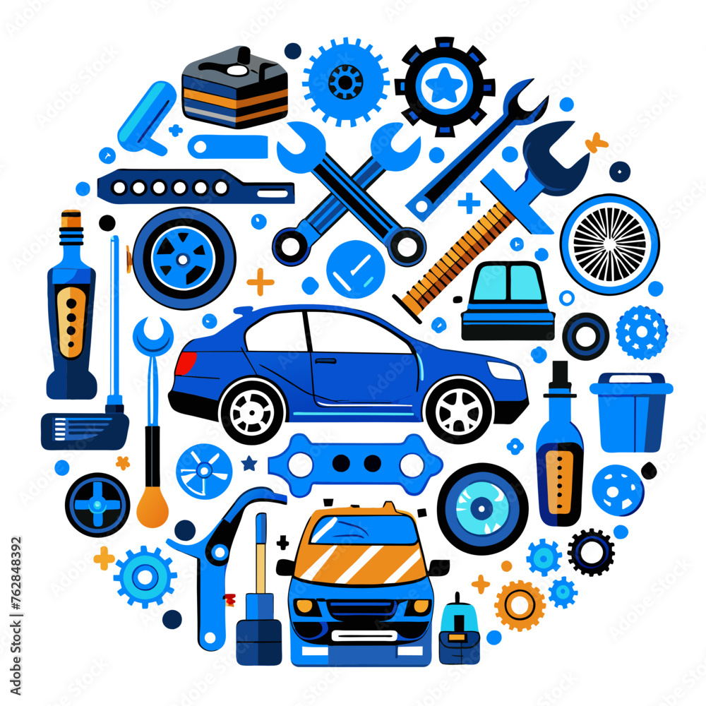 Car service icon set with black stroke and white background. Auto service, car repair icon set. Car service and garage. Car service icon set with black stroke and white background. Auto service, car repair icon set. Car service and garage.