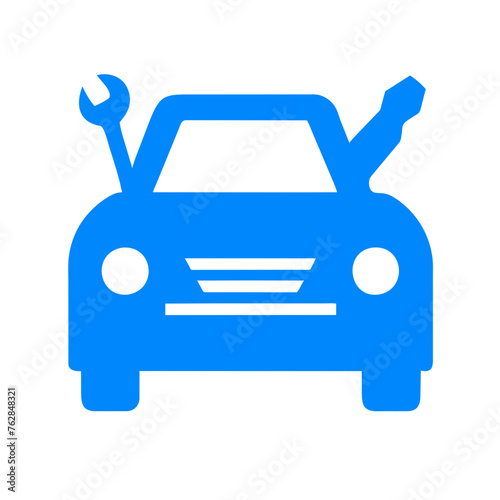 Car service icon set with black stroke and white background. Auto service, car repair icon set. Car service and garage.