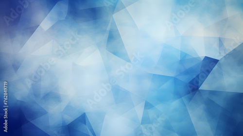 Blue background with geometric shapes and a watercolor texture in a light blue color