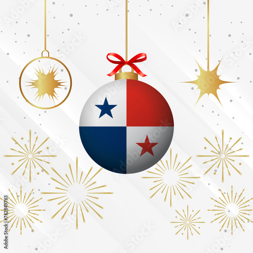 Christmas Ball Ornaments Panama Flag Celebration