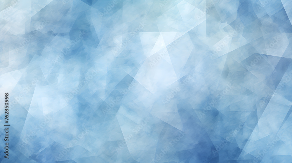 Obraz premium Blue background with geometric shapes and a watercolor texture in a light blue color