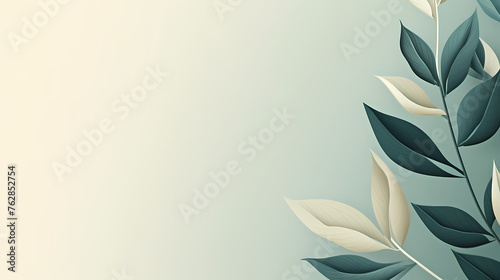 Creative autumn background with simple leaves and pastel textures