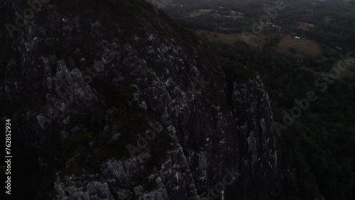 Aerial View Of Glass House Mountains In The Hinterland, Sunshine Coast Region, Queensland, Australia.  photo