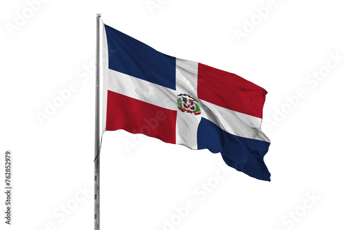 Free Download Waving Dominican country flag, isolated - GFXLoad