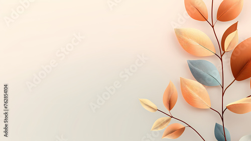 Simple leaves background, elegant plant design