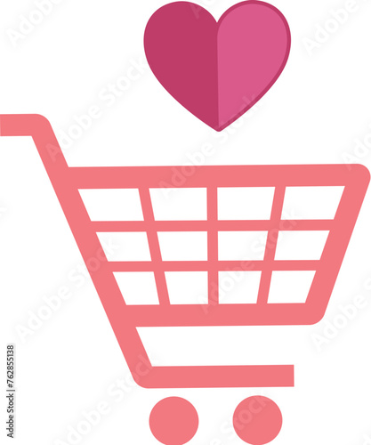 Shopping cart with heart © MITstudio