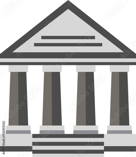 Flat design stone pillar