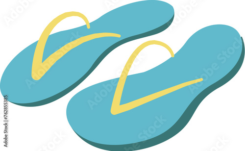 Flat design blue sandal