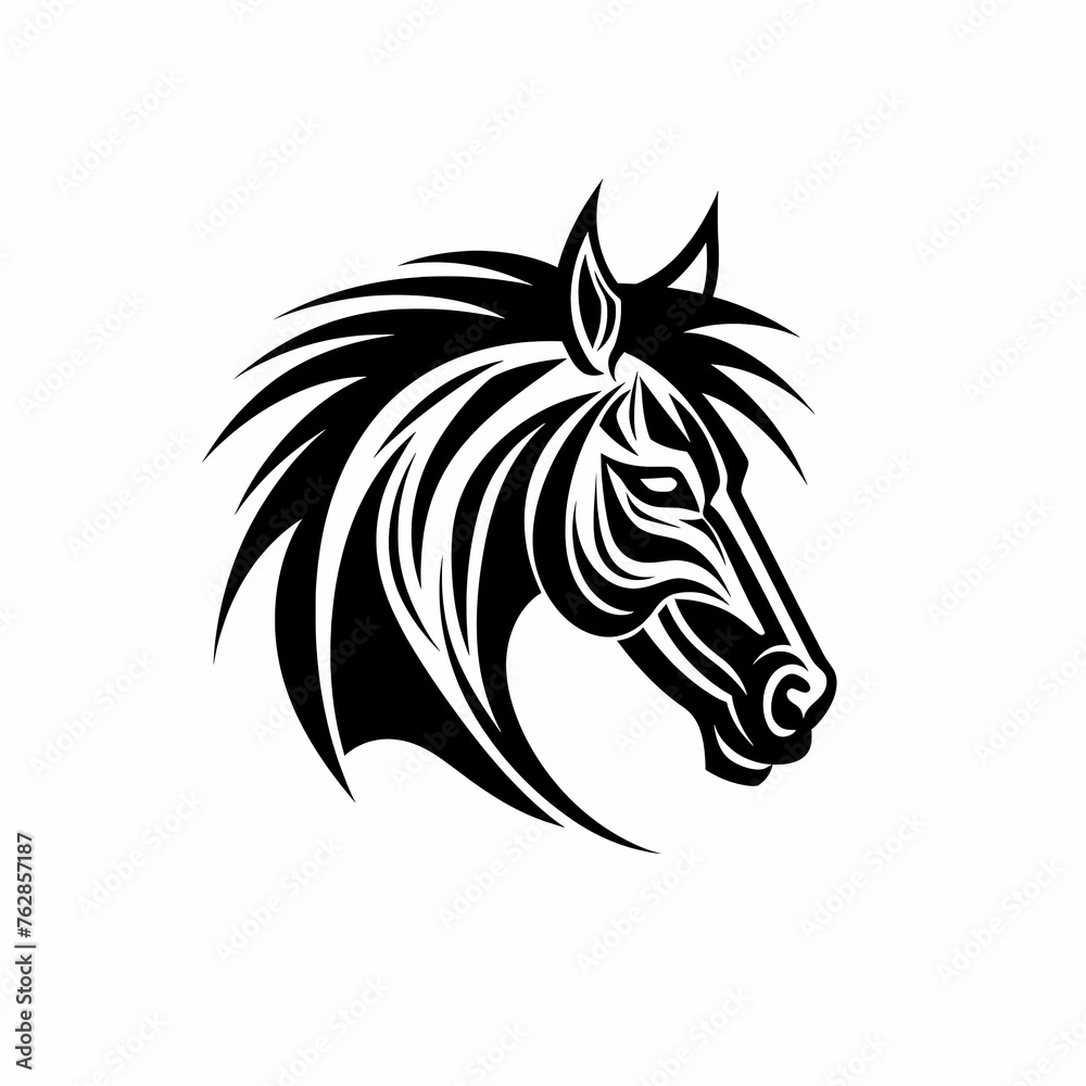 Fototapeta premium vintage horse logo illustration