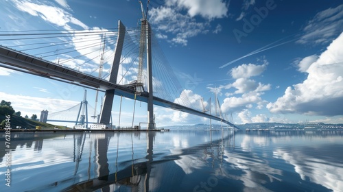 Obraz na płótnie The new Queensferry Crossing Bridge under Construction. 