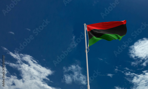 Juneteenth 19 nineteen day flag blue sky background wallpaper copy space cloudy slavery equality human right african american event culture emancipation racism politic government campaign heritage  photo