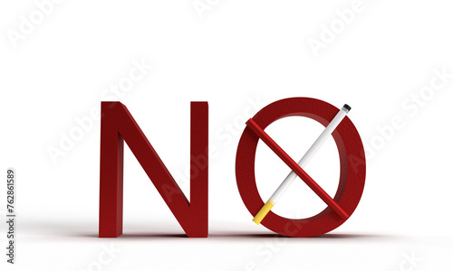 No red pink colour smoking cigarette disease tobacco danger health cancer concept addiction stop no 31 thirty one day may awareness unhealthy lung death campaign burn advertisement tabacco breath warn
