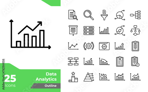 Data Analytics Outline Icons
