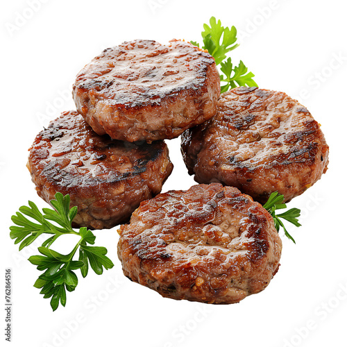 Frikadeller, transparent background, isolated image, generative AI