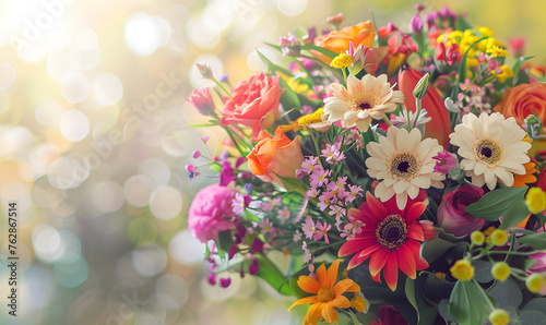 Bouquet of flowers and plants.