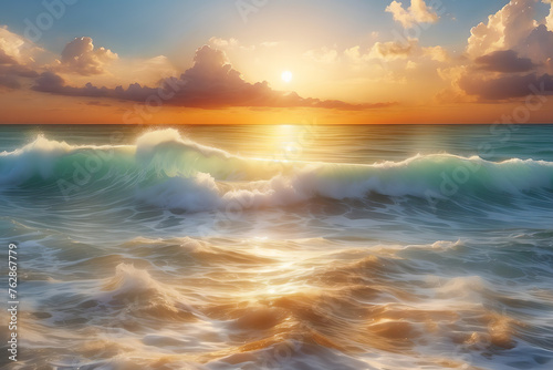 sunset on the beach