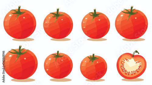 Tomato icon tomatoes vector isolated on white backg
