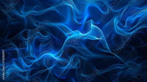 Abstract blue wave background with lines