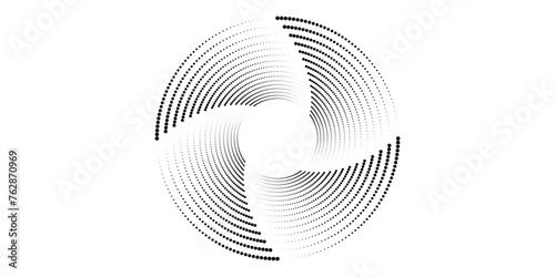 Abstract dotted circle vector ilustration