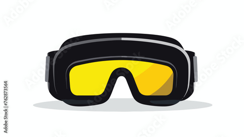 Vr goggles solid icon design flat vector illustrati