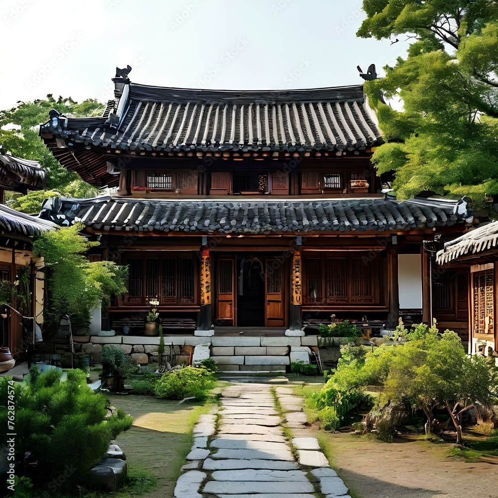 Traditional oriental house, elegant and stylish house Traditional oriental house, elegant and stylish house