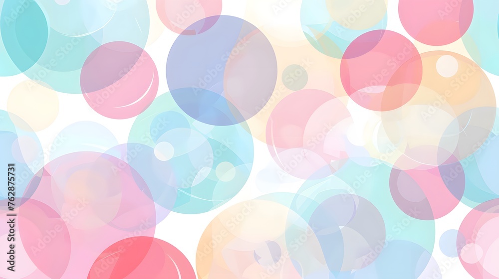 Abstract Pastel Circles: Modern Art Background in Soft Hues