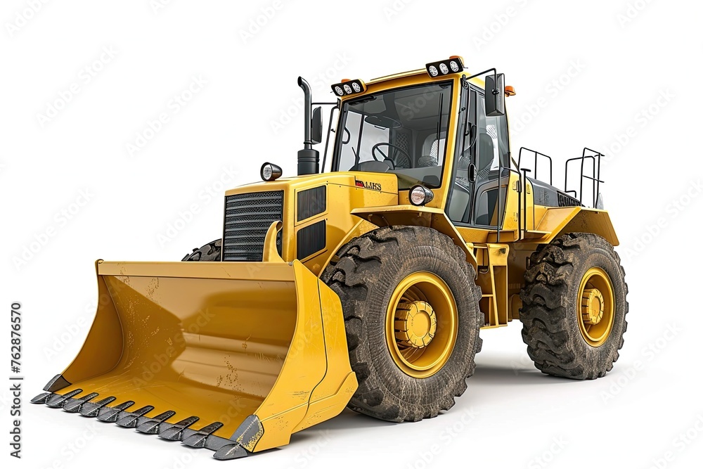 Yellow Skid Steer Loader isolated on a white backgroud Yellow Skid Steer Loader isolated on a white backgroud