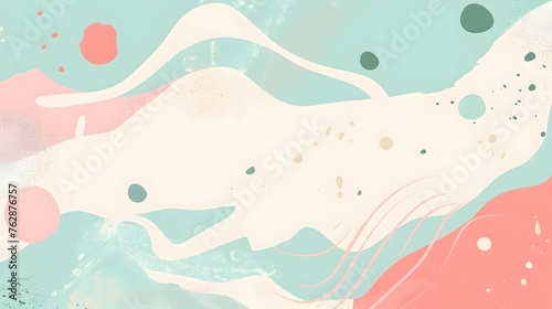 Abstract Pastel Artwork: Fluid Shapes and Soft Colors, Fluid shapes, pastel colors, contemporary design, visual texture
