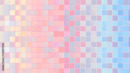 Pixelated Pastel Background: Soft Pink, Blue, and White Squares for Wallpapers, Web Designs, Art Projects
