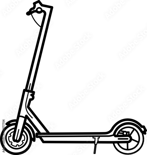 Scooter Outline Illustration Vector