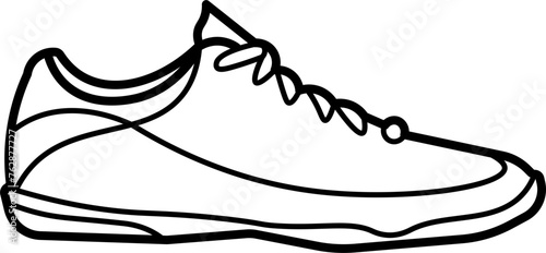 Freestyle football shoes Outline Illustration Vector