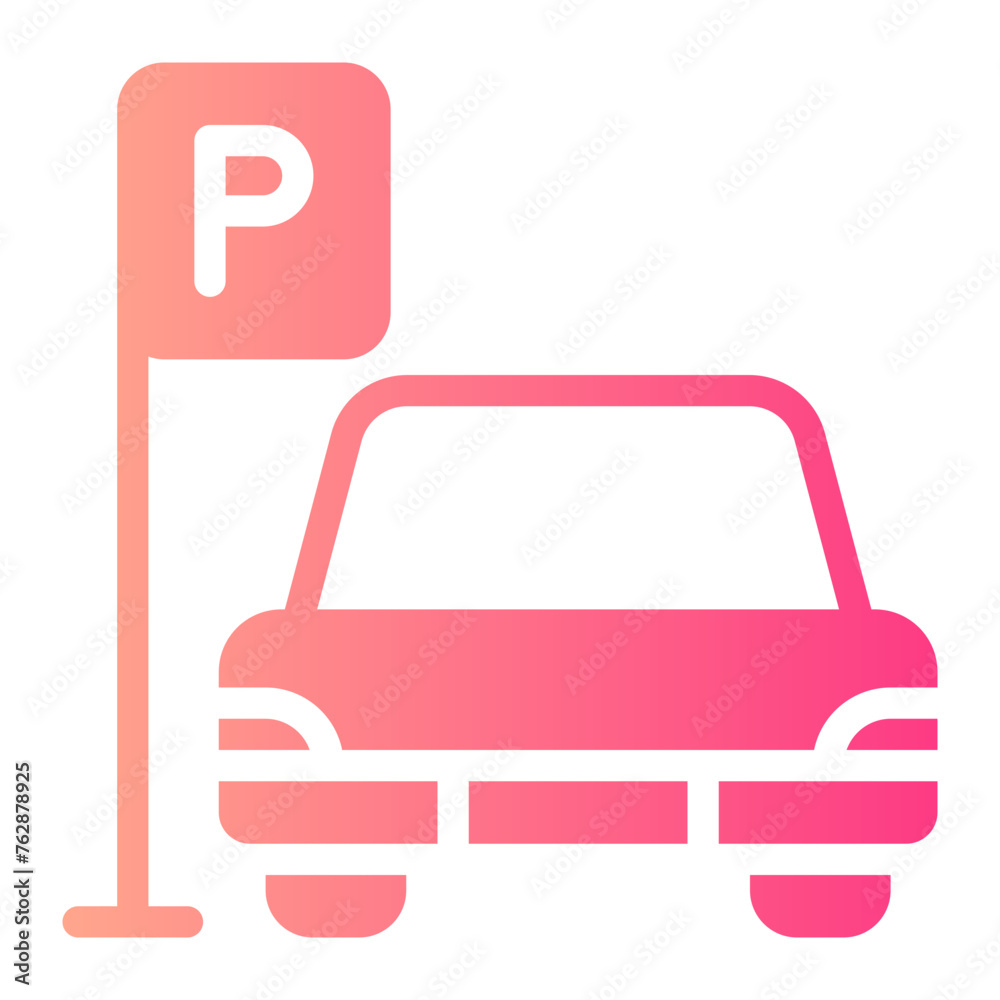 parking gradient icon