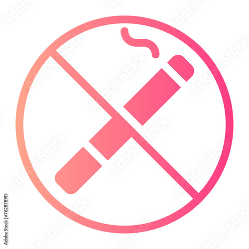 no smoking gradient icon