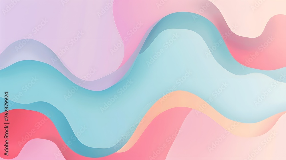 Abstract Colorful Waves: A mesmerizing blend of pink, blue, and red hues in smooth, flowing motion. Ideal for desktop wallpaper or modern art enthusiasts