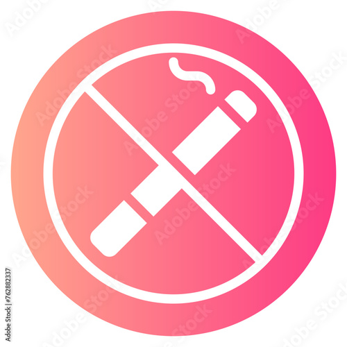 no smoking gradient icon