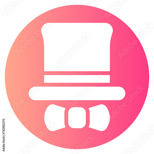 top hat gradient icon
