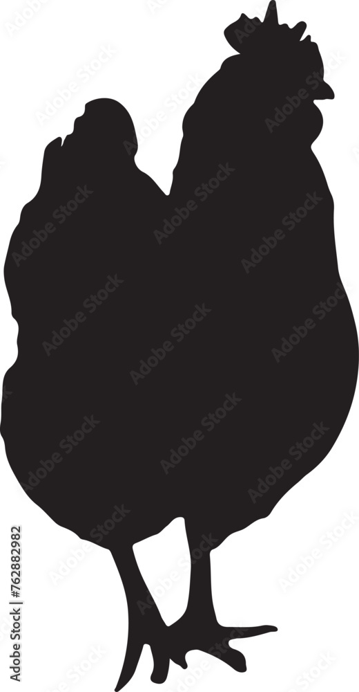 Silhouette of a hen chicken illustration Silhouette of a hen chicken illustration