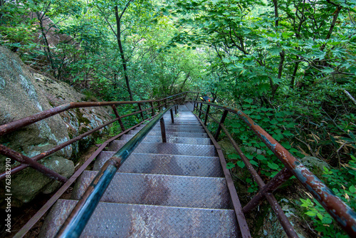 Landscape view of Mountain hill in Wolchulsan, South Korea.  photo