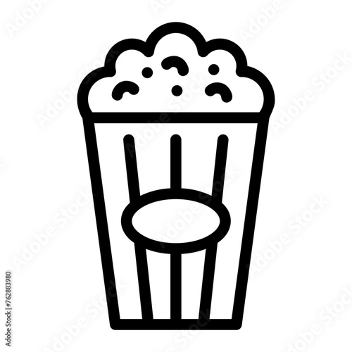pop corn line icon