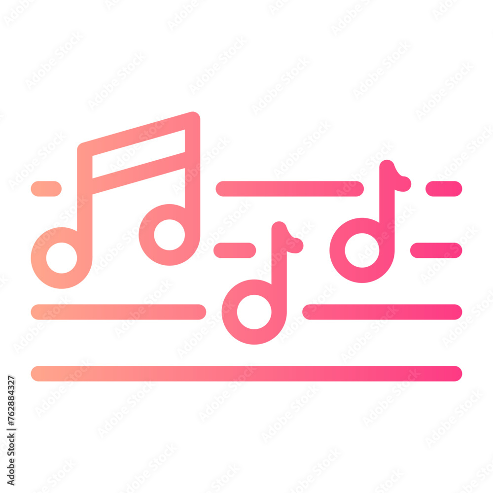 musical note gradient icon musical note gradient icon