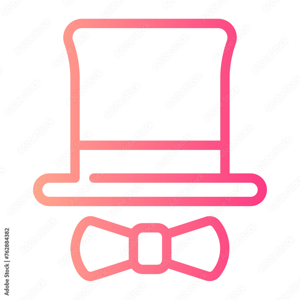 top hat gradient icon