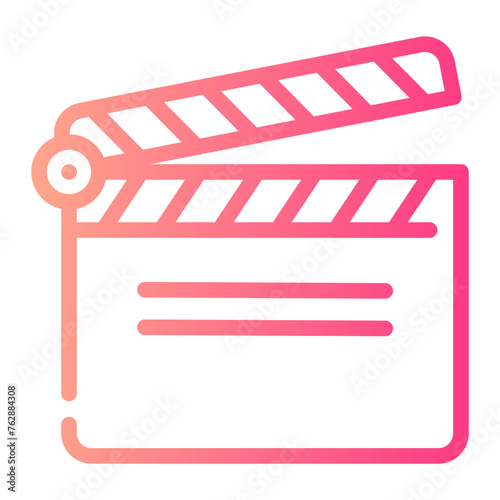 clapperboard gradient icon