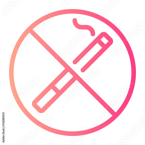 no smoking gradient icon
