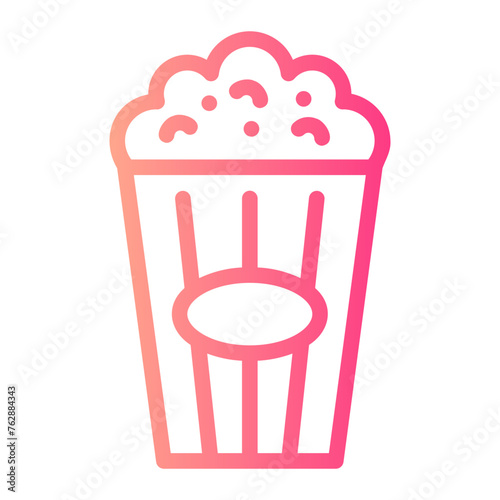 pop corn gradient icon