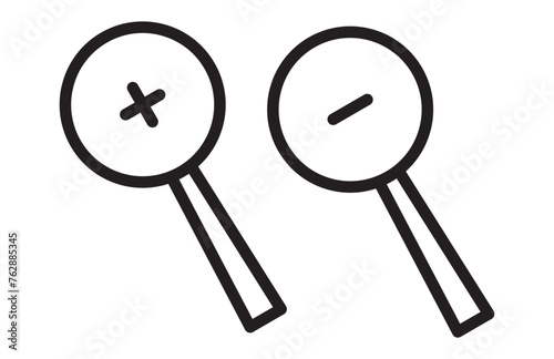 Magnifying glass simple icon collection. 11:11