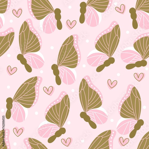 seamless pattern with butterflies © AnaFlvia